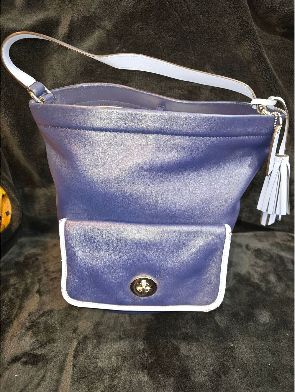 94. 2012 Coach Legacy Archival Two-Tone Leather Bucket Bag